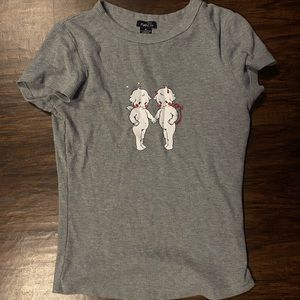 Rue21 Angel and Devil Baby Gray Shirt